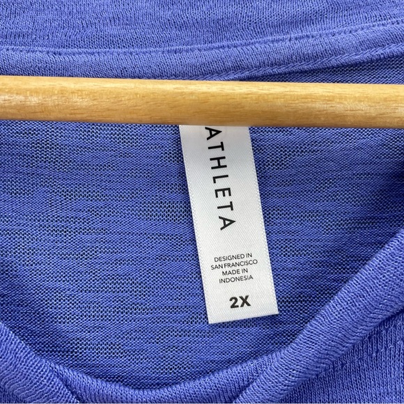 Athleta Breezy Tank Women’s Plus 2X Deep Sky Blue Sleeveless Lightweight Hiking - Picture 3 of 7